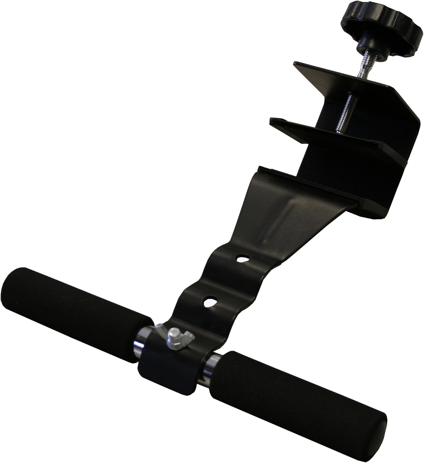 Front. Amber Sporting Goods - AFG Premium Adjustable Doorway Sit-Up Bar Great for at-Home Sit-ups & Ab Exercises - Black.