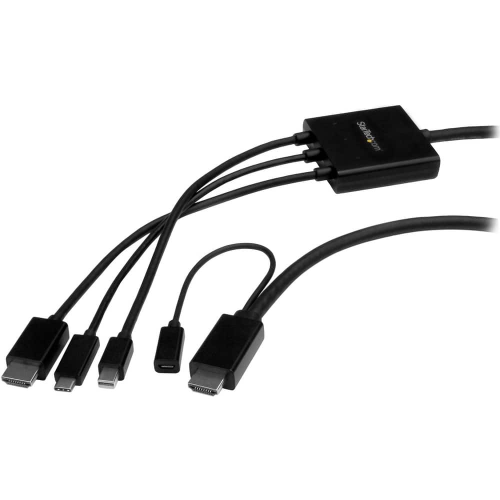 StarTech.com - USB-C HDMI Cable Adapter - 6 ft / 2m - 4K - Thunderbolt Compatible - HDMI / USB C / Mini DisplayPort to HDMI Cable