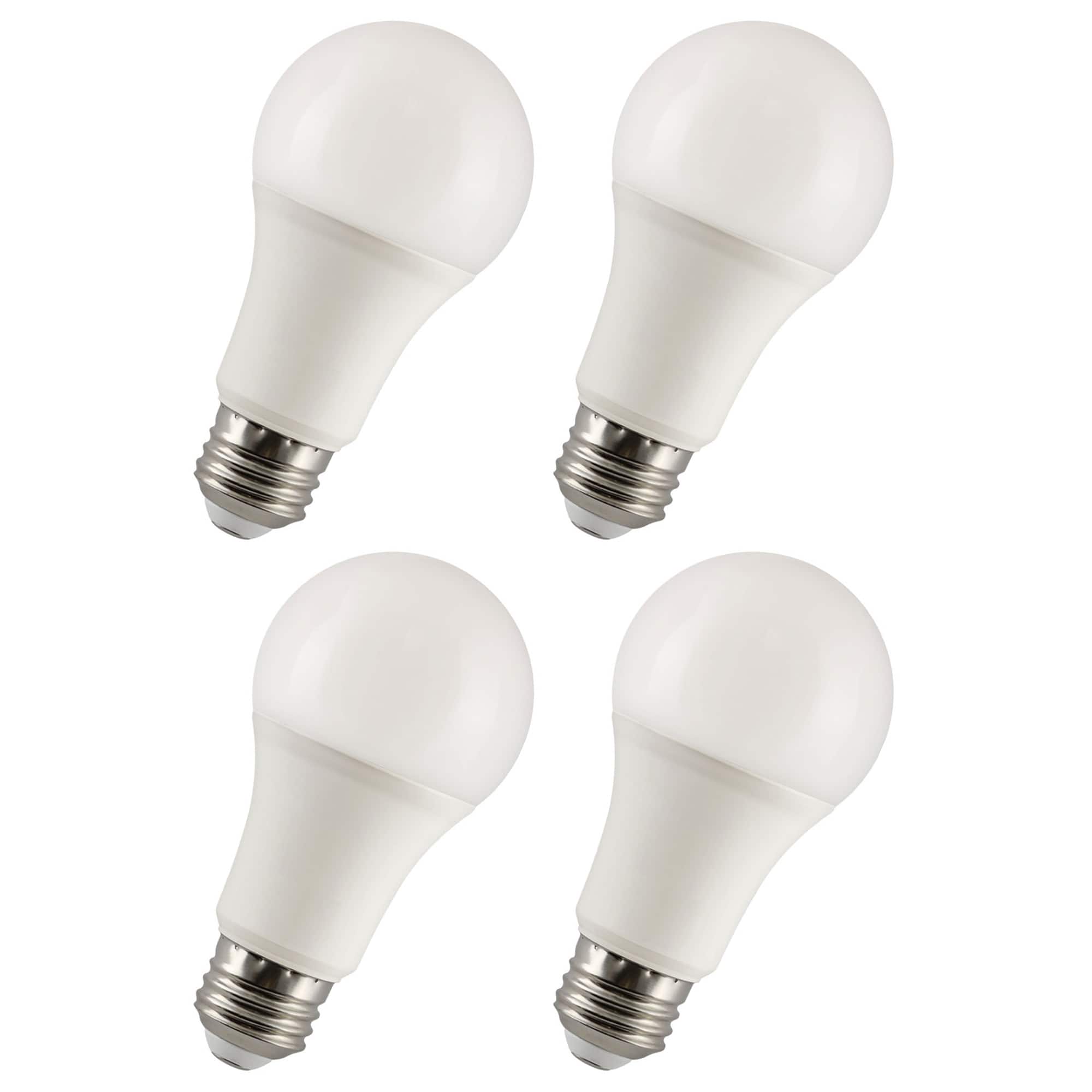VIRIBRIGHT - 60-Watt EQ A19 E26 LED Light Bulb, 5000K Cool White (4-Pack) - 4000K