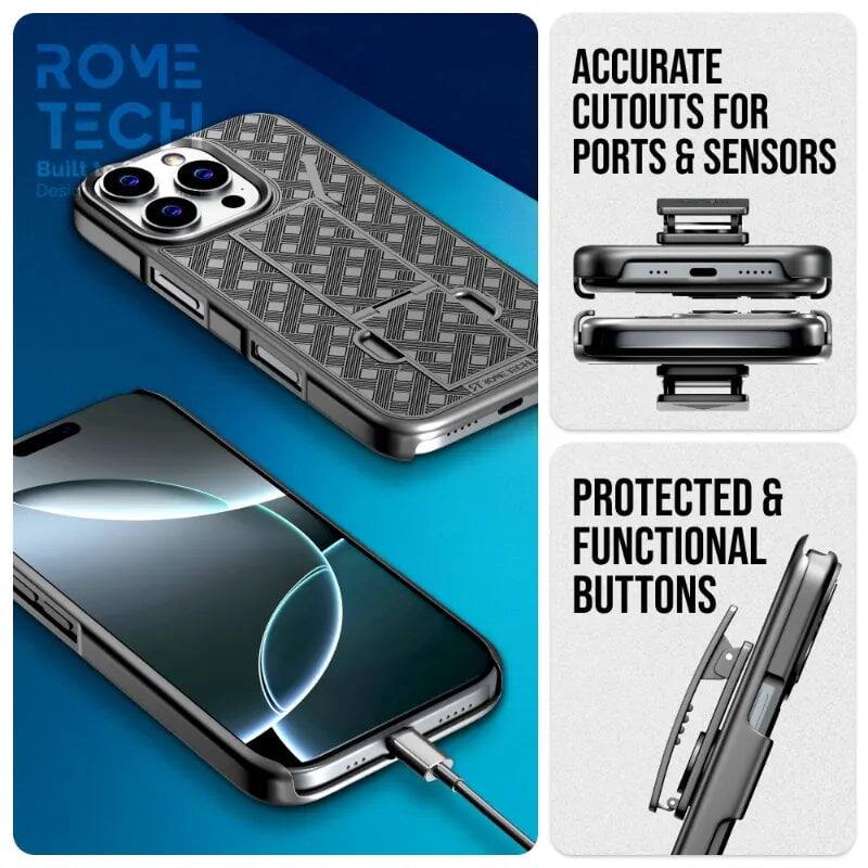 ROME TECH Built Design ACCURATE CUTOUTS FOR PORTS & SENSORS PROTECTED & FUNCTIONAL BUTTONS