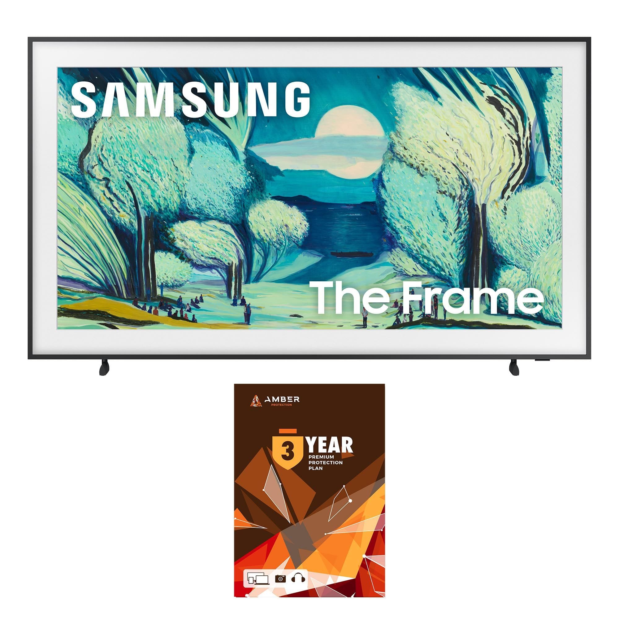 Samsung - QN65LS03FAFXZA 65 Inch The Frame QLED 4K Art Mode Vision AI Smart TV with 3 Year Amber Protection Plan (2025)