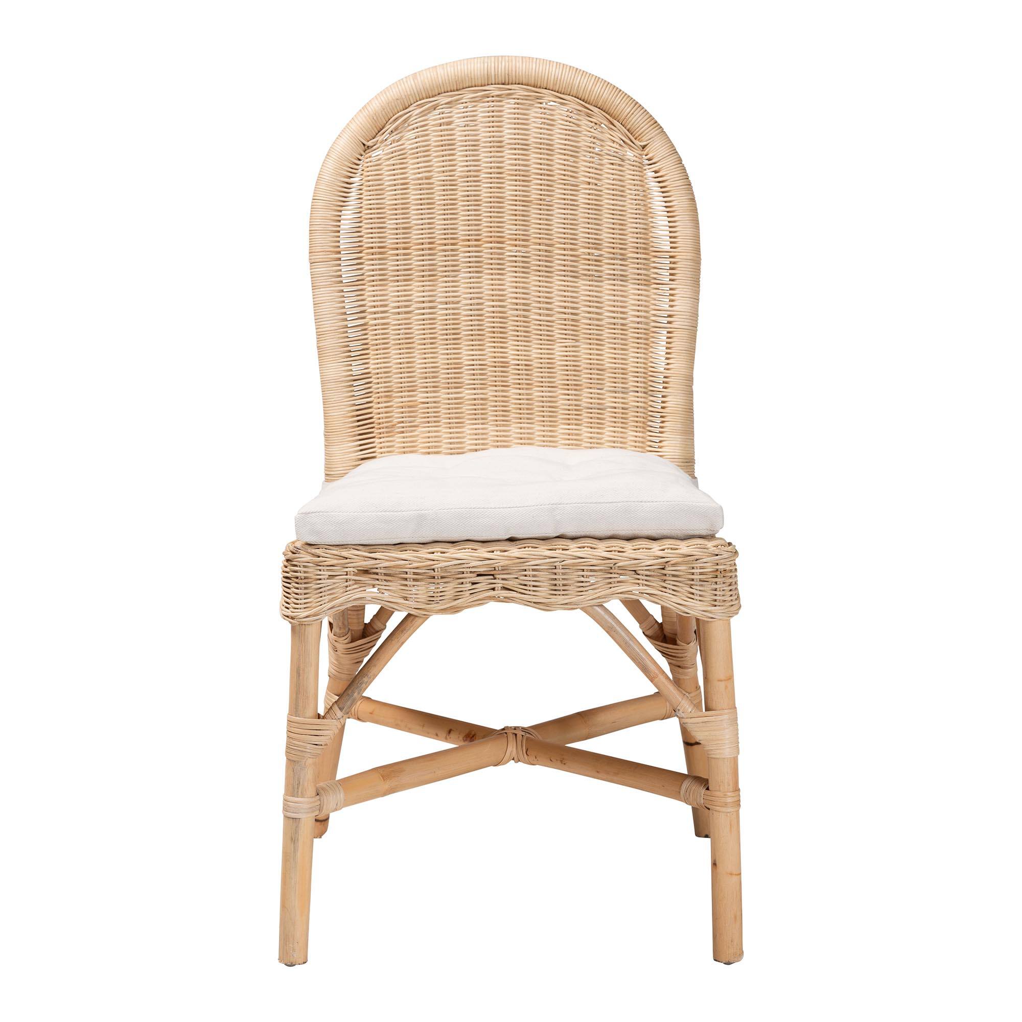 Angle. bali & pari - Bilu Bohemian Natural Rattan Dining Chair - Natural.