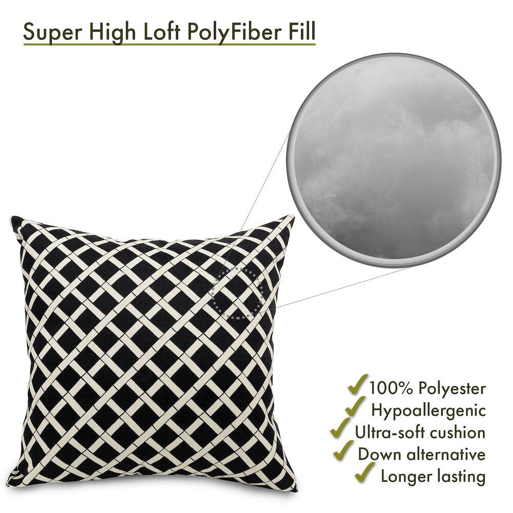 Super High Loft PolyFiber Fill

- 100% Polyester
- Hypoallergenic
- Ultra-soft cushion
- Down alternative
- Longer lasting