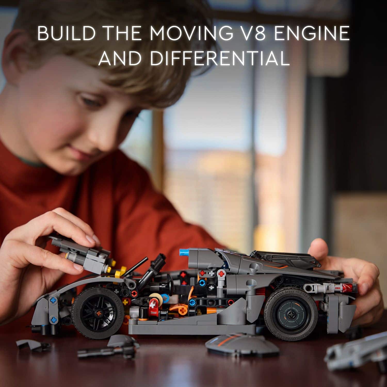Build the moving V8 engine and differential.
