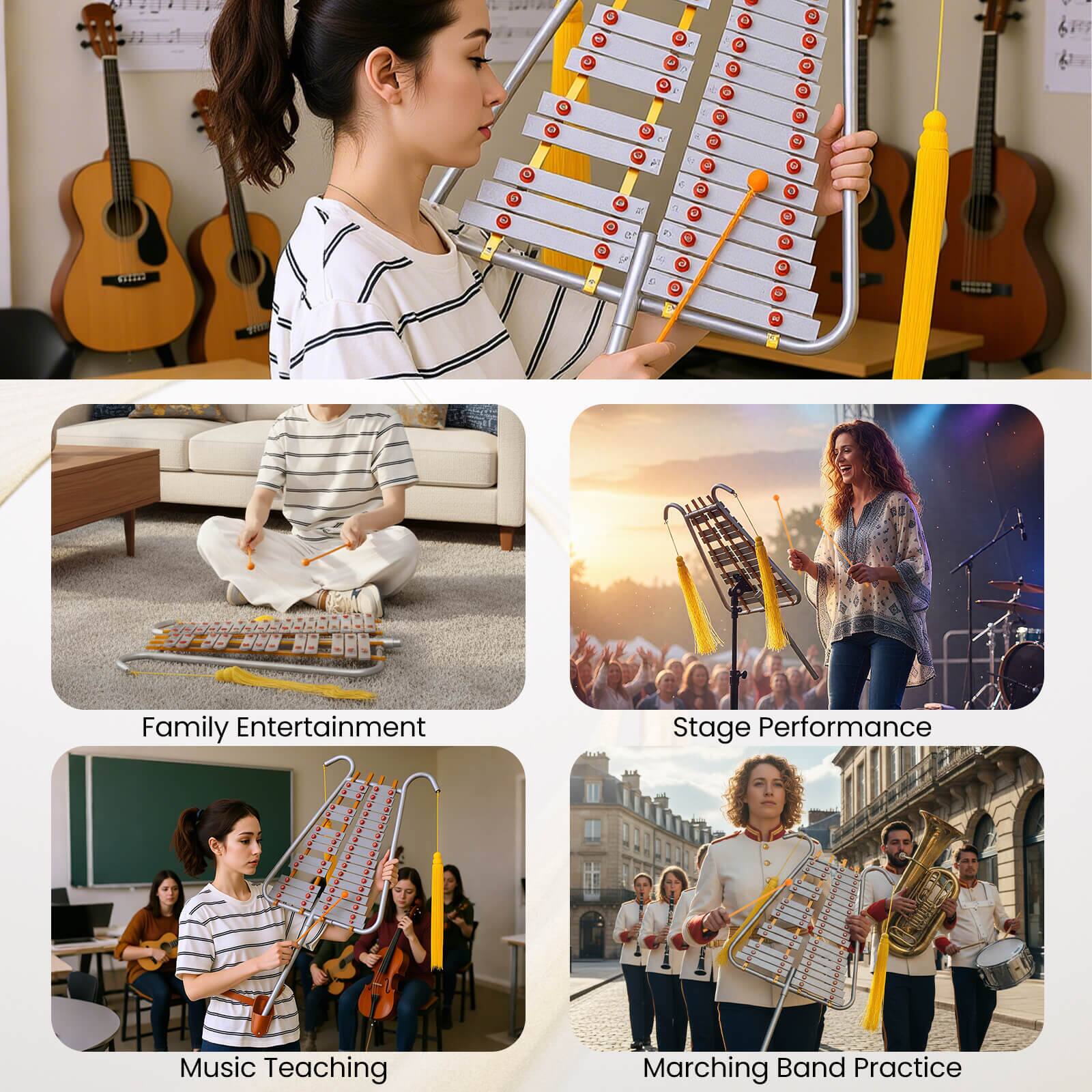 Family Entertainment  
Stage Performance  
Music Teaching  
Marching Band Practice