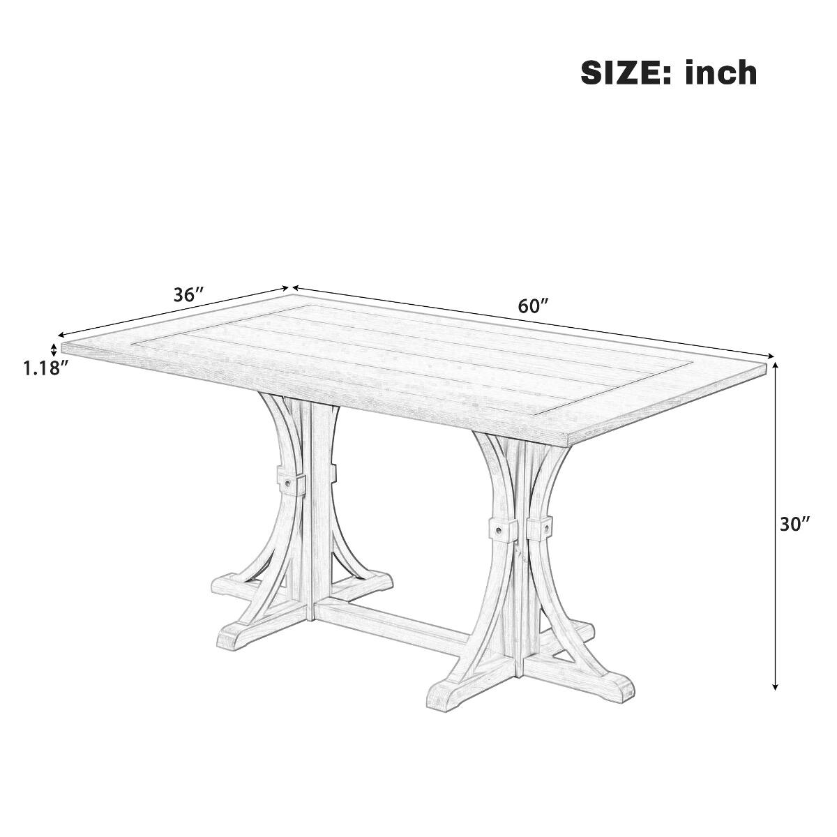 SIZE: inch

36"
60"
1.18"
30"