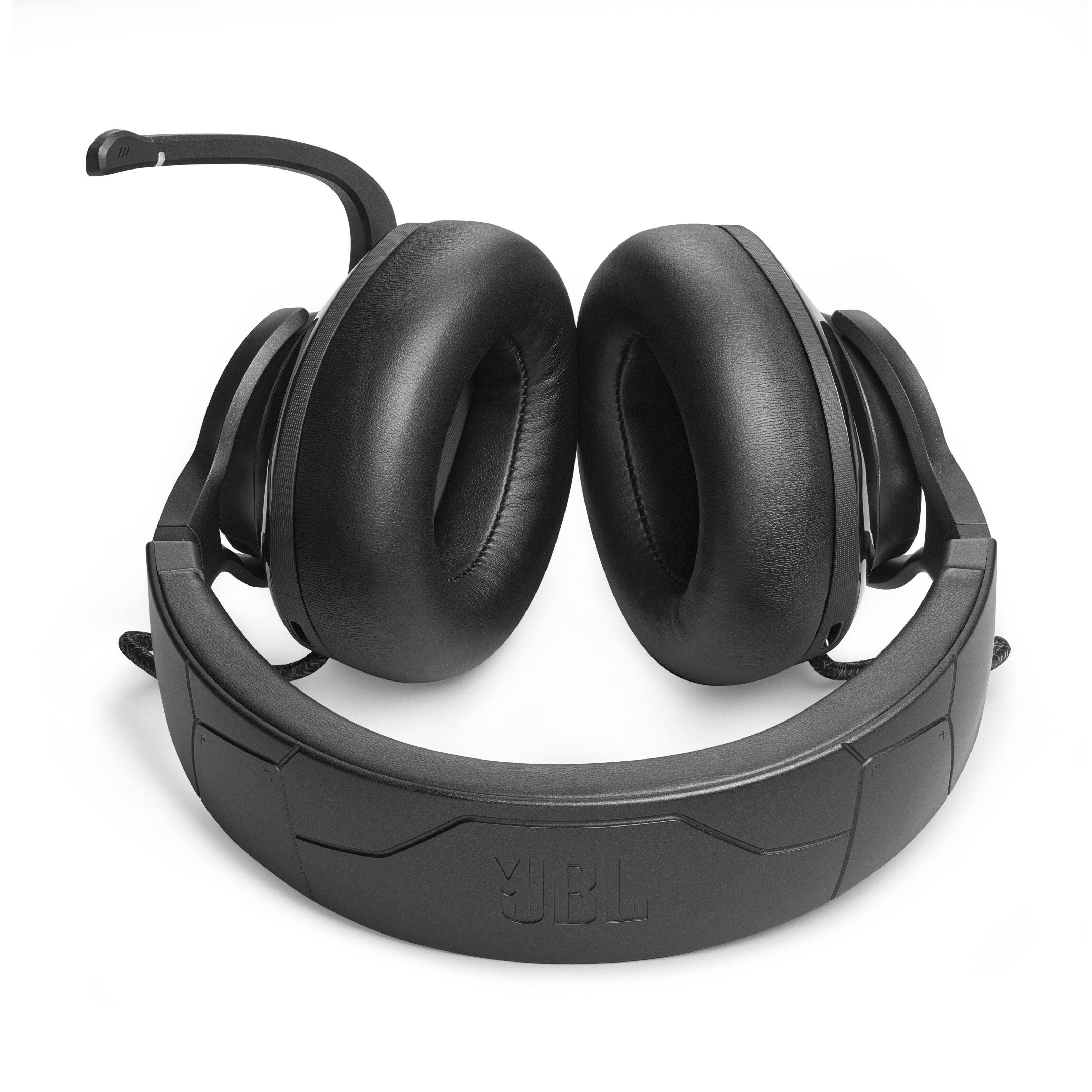 Alt View 6. JBL - Quantum 910X Wireless over-ear gaming headset with detachable boom mic - Black.