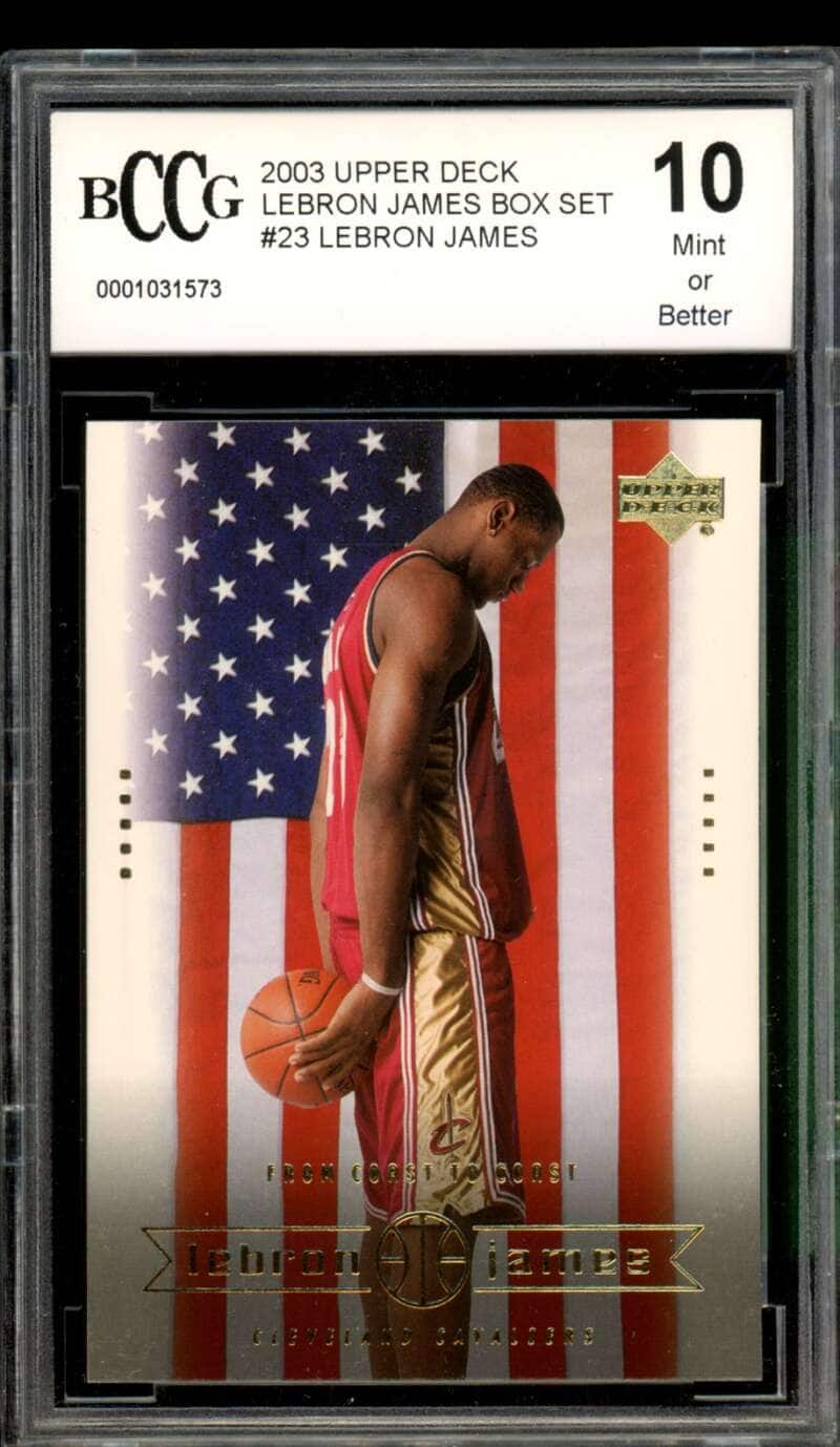 Lebron James Rookie Card 2003 Upper Deck Box Set #23 BGS BCCG 10