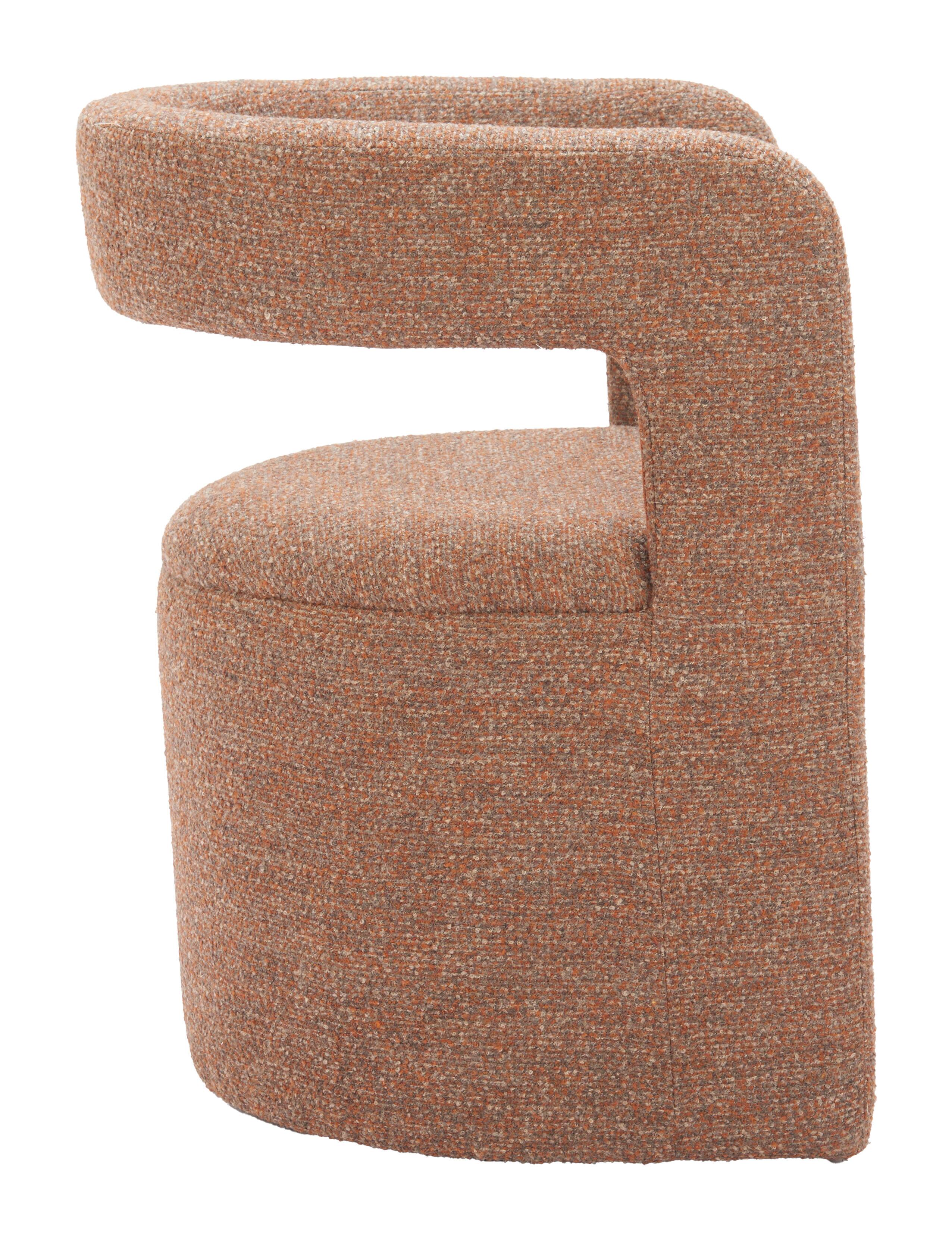 Back. Hivvago - Atria Accent Chair & Ottoman Tawny Brown - Tawny Brown.