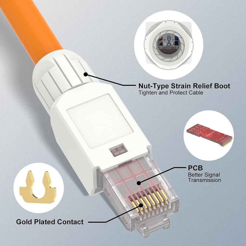 - Nut-Type Strain Relief Boot: Tighten and Protect Cable
- Gold Plated Contact
- PCB: Better Signal Transmission