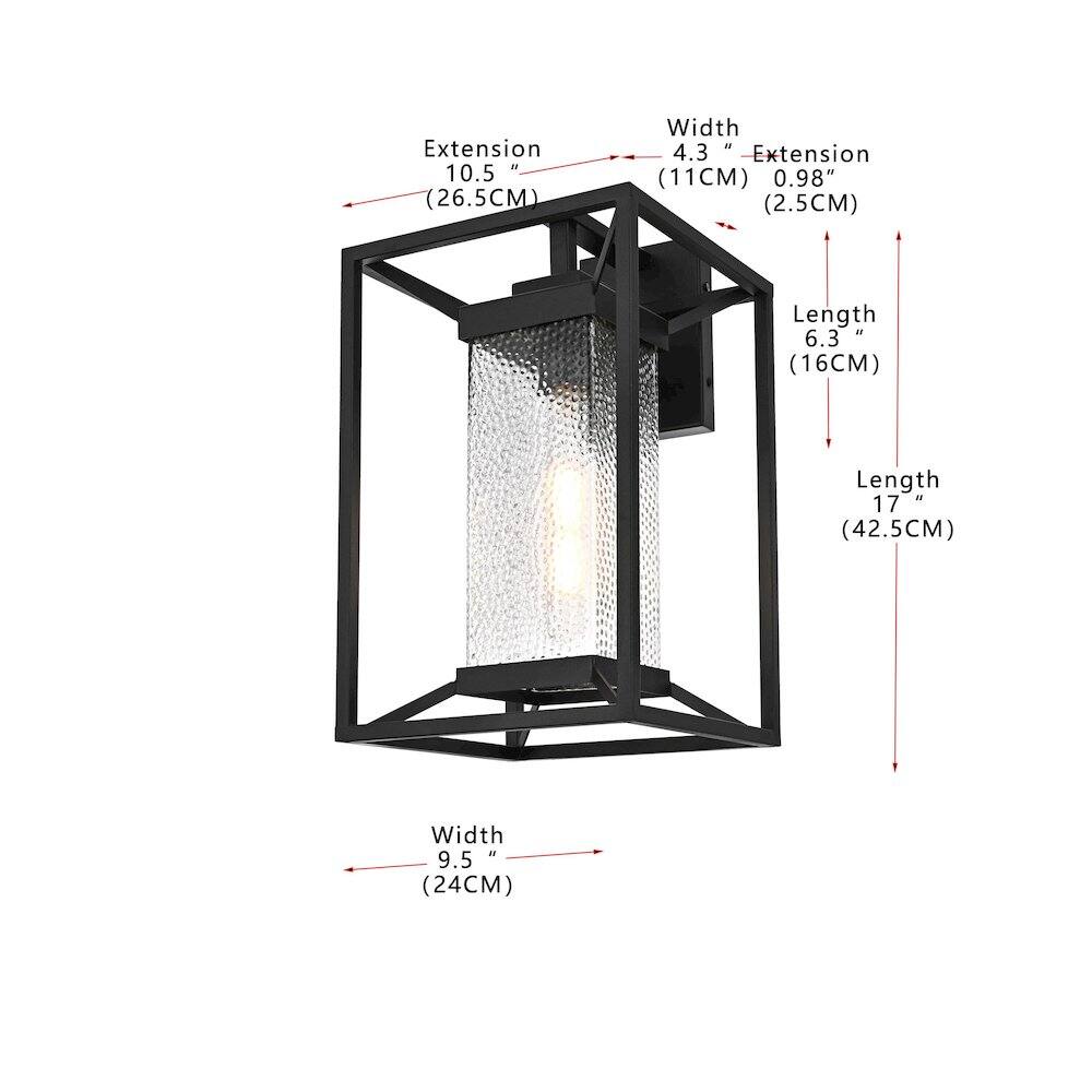 Extension: 10.5" (26.5CM)  
Width: 4.3" Extension (11CM) 0.98" (2.5CM)  
Length: 6.3" (16CM)  
Length: 17" (42.5CM)  
Width: 9.5" (24CM)