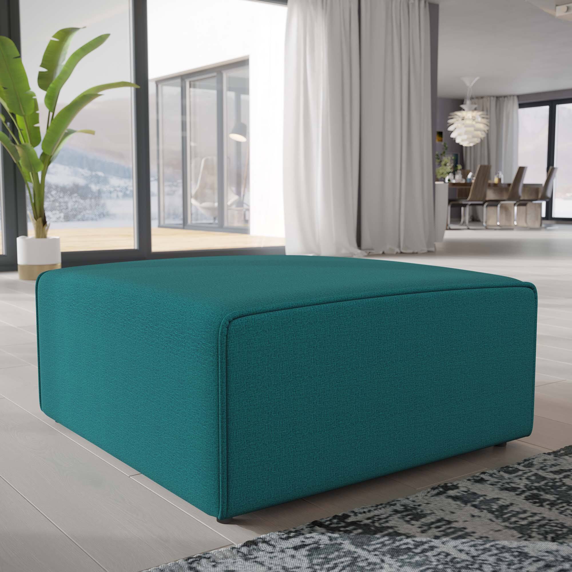 Photos - Pouffe / Bench Modway Mingle Fabric Ottoman by  - EEI-2726-TEA EEI-2726-TEA 