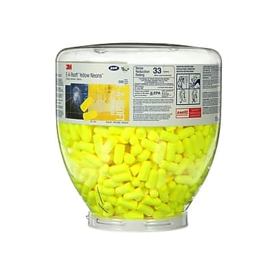 E-A-R - E-A-Rseft One Touch Refill Uncorded Earplugs, NRR 33 dB, 500/Box - Orange/Yellow