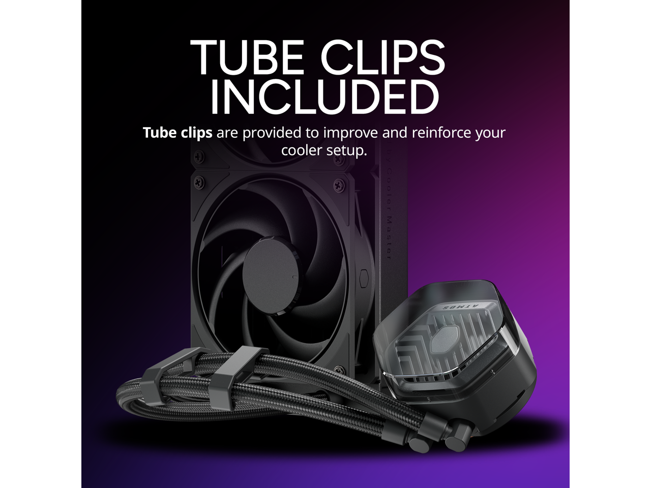 Alt View 10. Cooler Master - Cooler Master 240 Atmos Stealth AIO, R9|i7 Pump, Custom Cover, AM5/4, LGA 1851|1700 - Stealth.