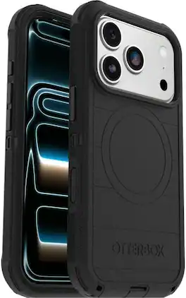 OtterBox - iPhone 18 Pro & iPhone 17 Pro (Only) - Defender Series Case - Case Only - Snaps on MagSafe - Rugged & Durable - Black