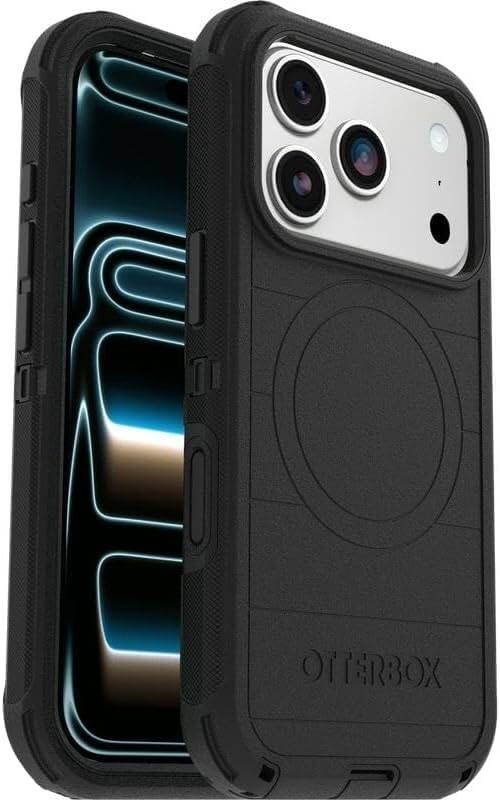 Alt View 3. OtterBox - OtterBox iPhone 17 Pro (Only) Defender Series Case - Holster Clip Included - Snaps on MagSafe - Tough - Rugged & Durable - Black.