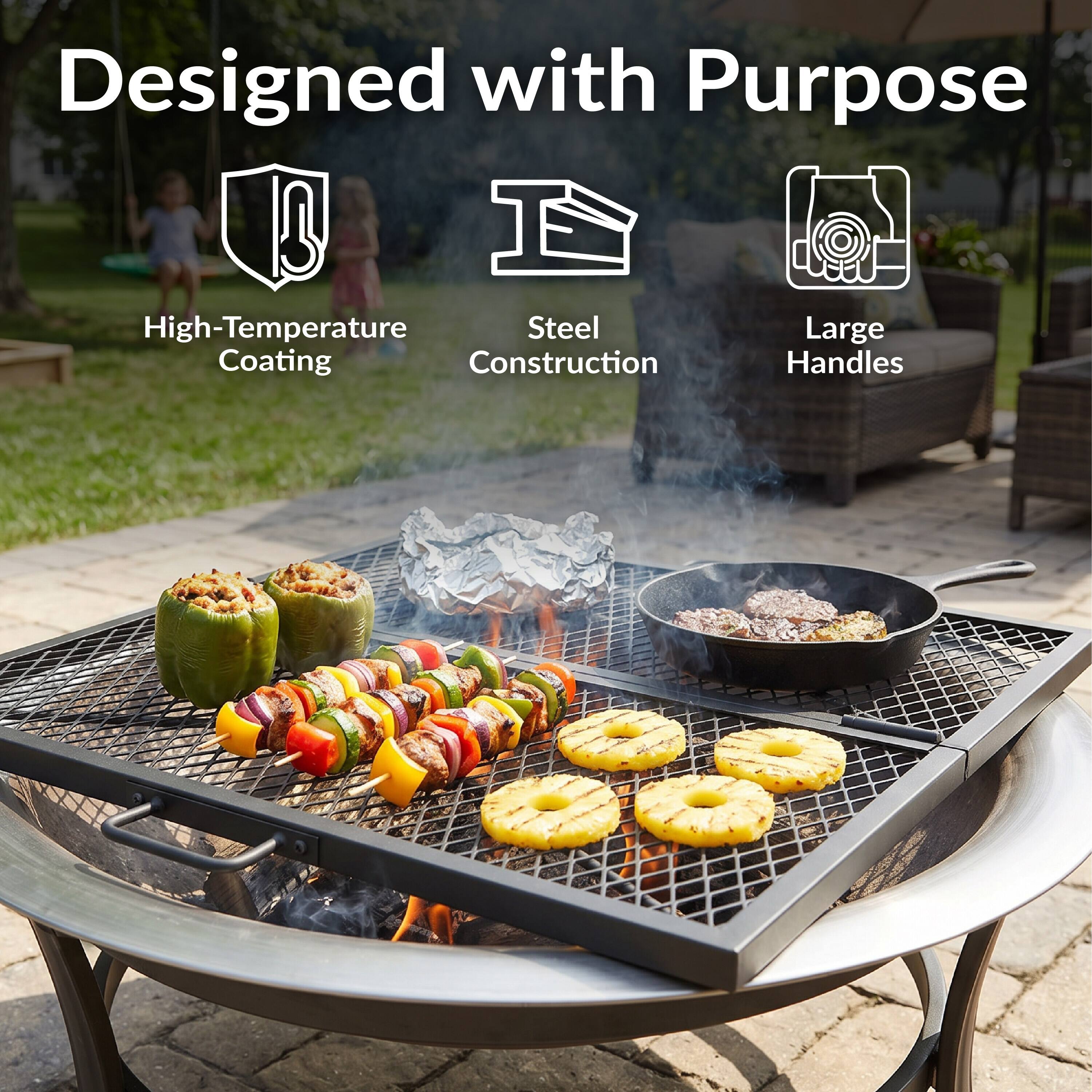 Designed with Purpose

- High-Temperature Coating
- Steel Construction
- Large Handles