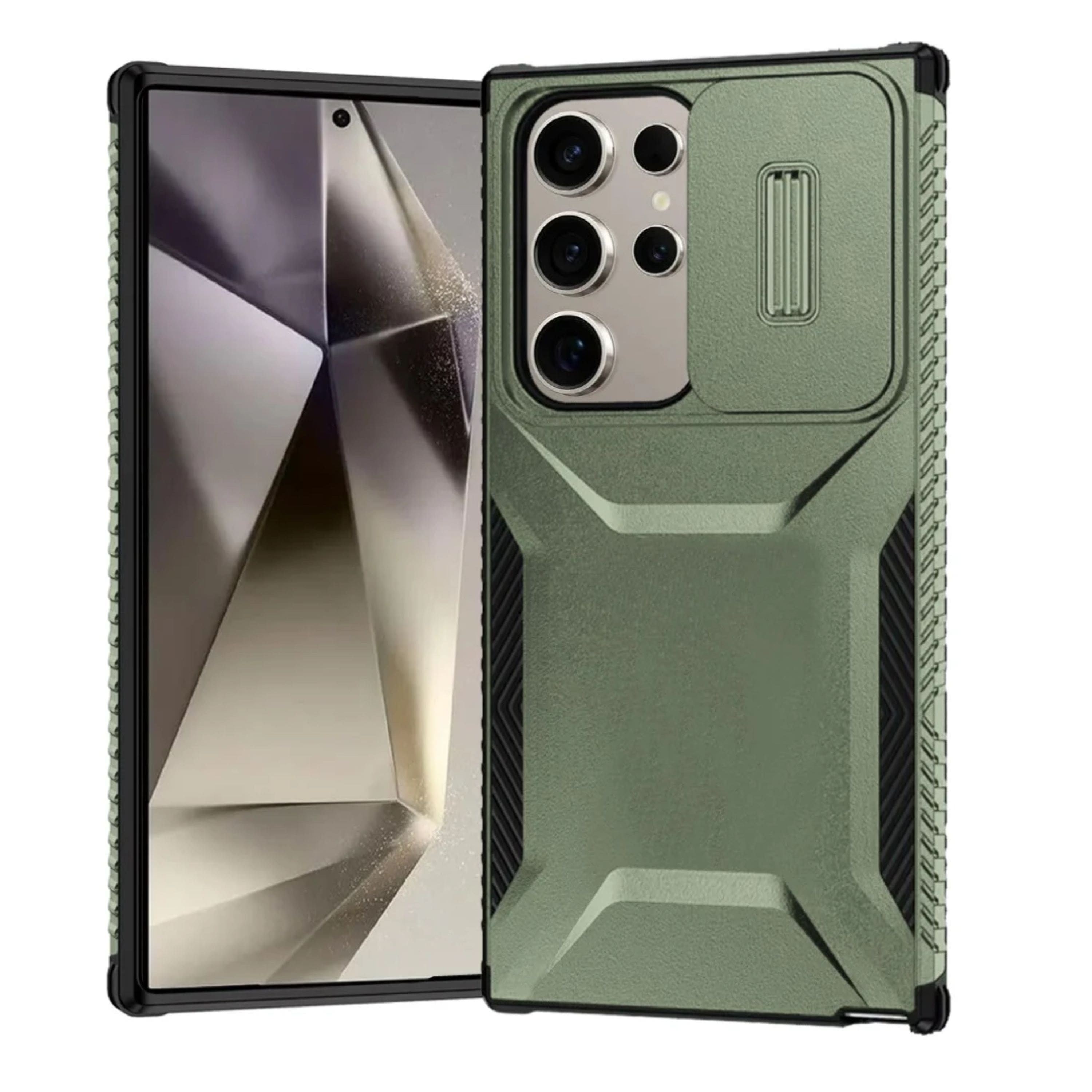 Kitcheniva - Tactical Side Grip Case With Sliding Lens Shield & Tempered Glass For Samsung S25 Ultra - Midnight Green price history on PriceWatchPro
