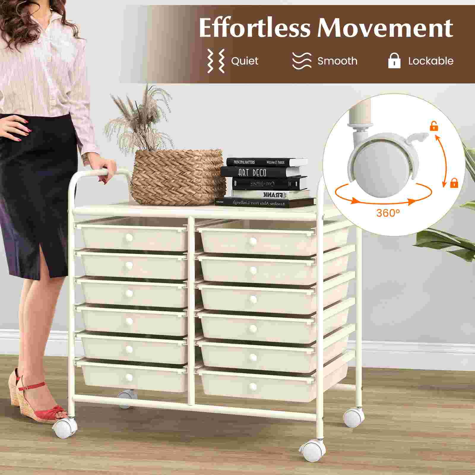 Effortless Movement Quiet Smooth Lockable 360