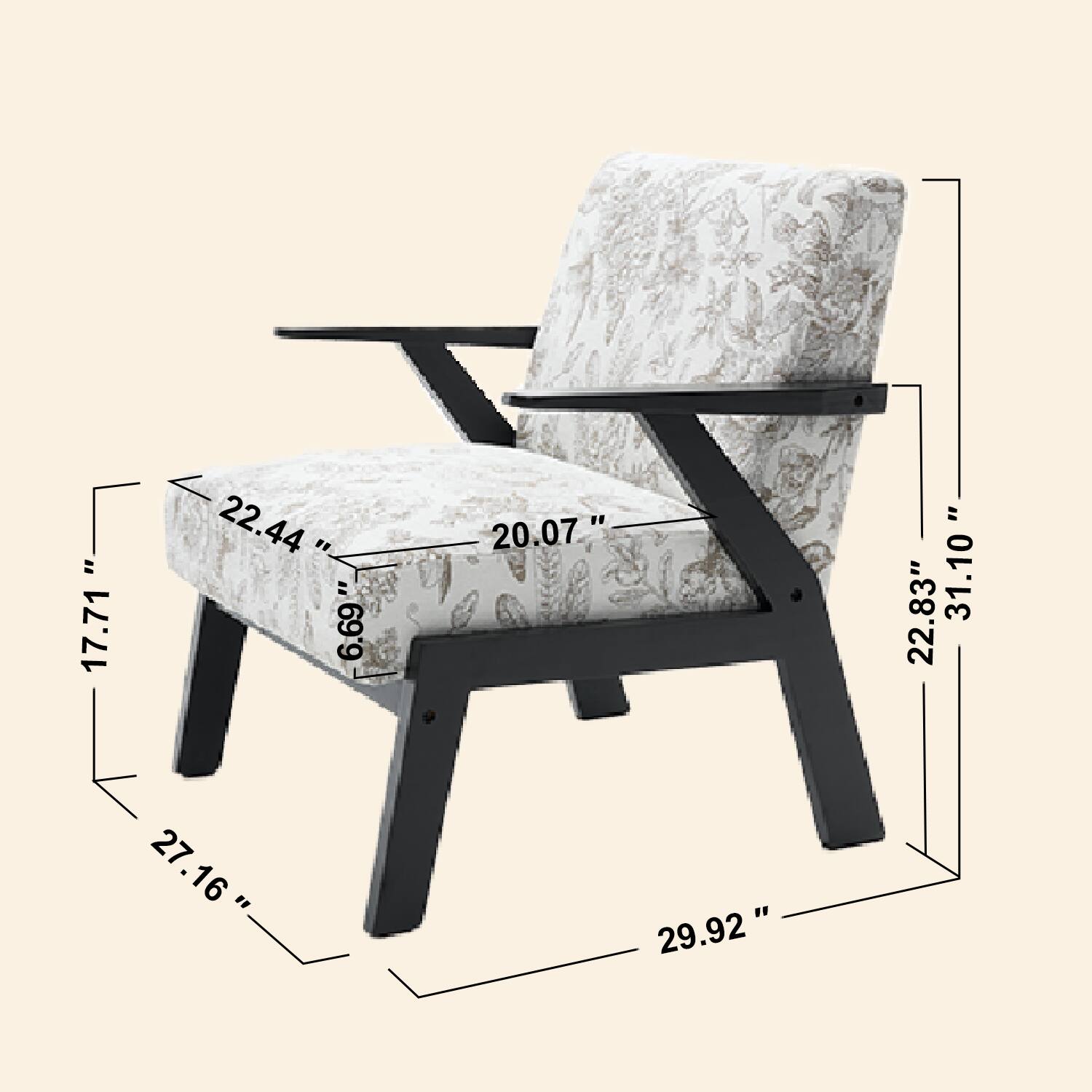 - 17.71"
- 22.44"
- 6.69"
- 20.07"
- 22.83"
- 31.10"
- 27.16"
- 29.92"