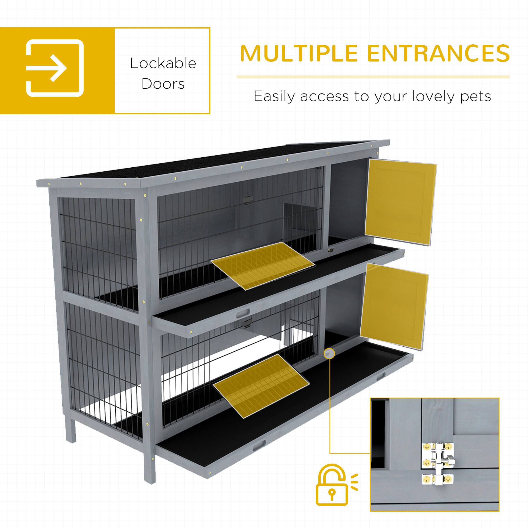MULTIPLE ENTRANCES  
Easily access to your lovely pets  

Lockable Doors