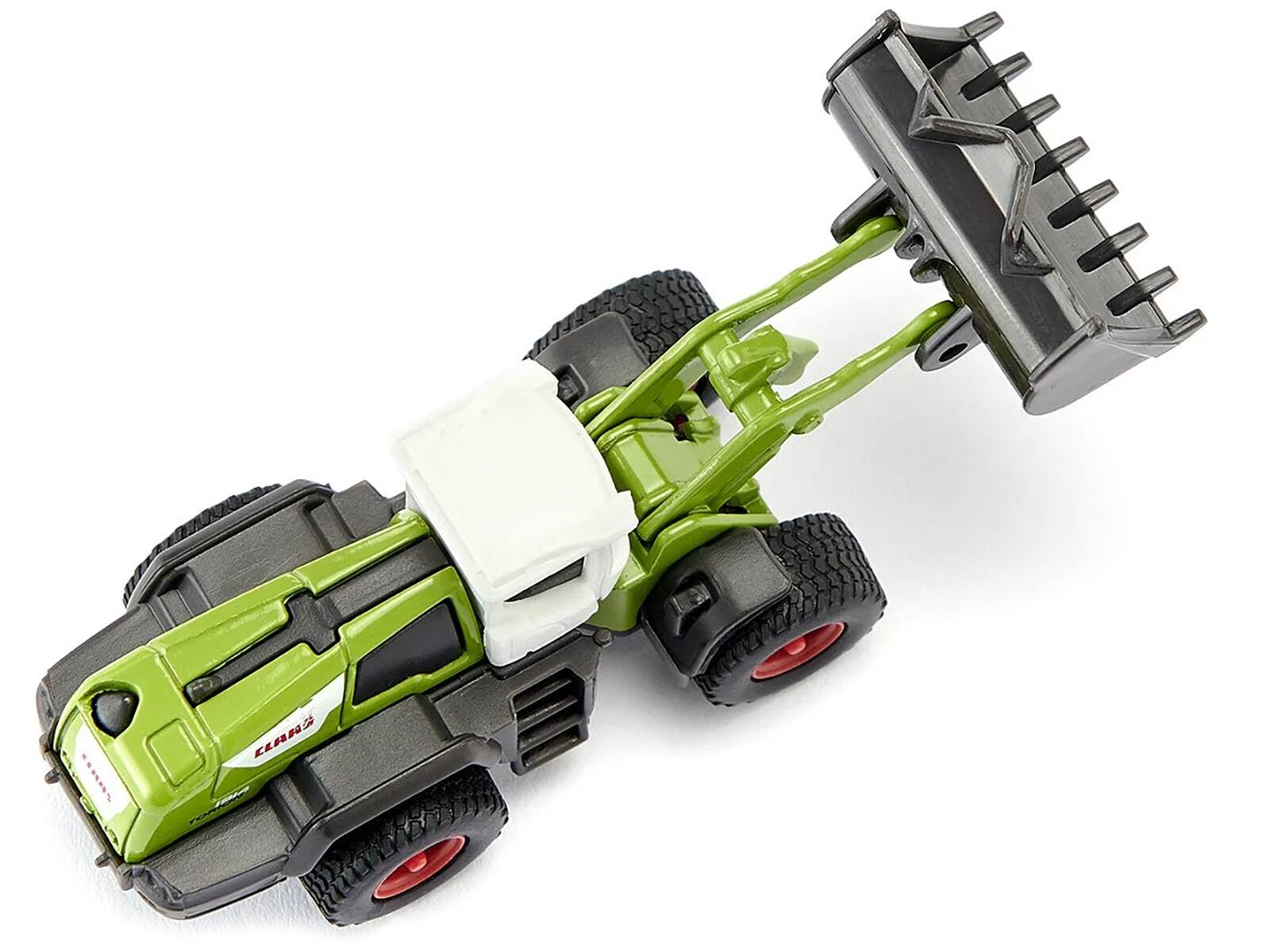 Left. SIKU - Claas Torion 1914 Wheel Loader Green with White Top Diecast Model by Siku - Green with White.