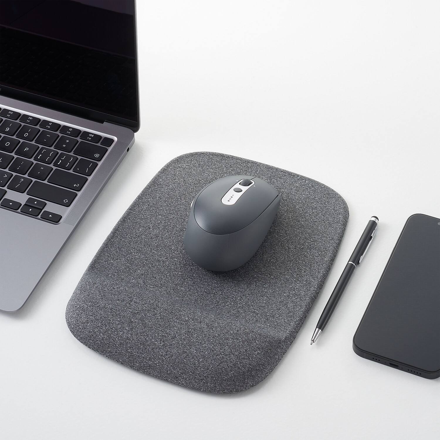 Alt View 3. Staples TECH - Staples TECH Gel Non-Skid Mouse Pad/Wrist Rest Combo, Gray (79055) - Gray.