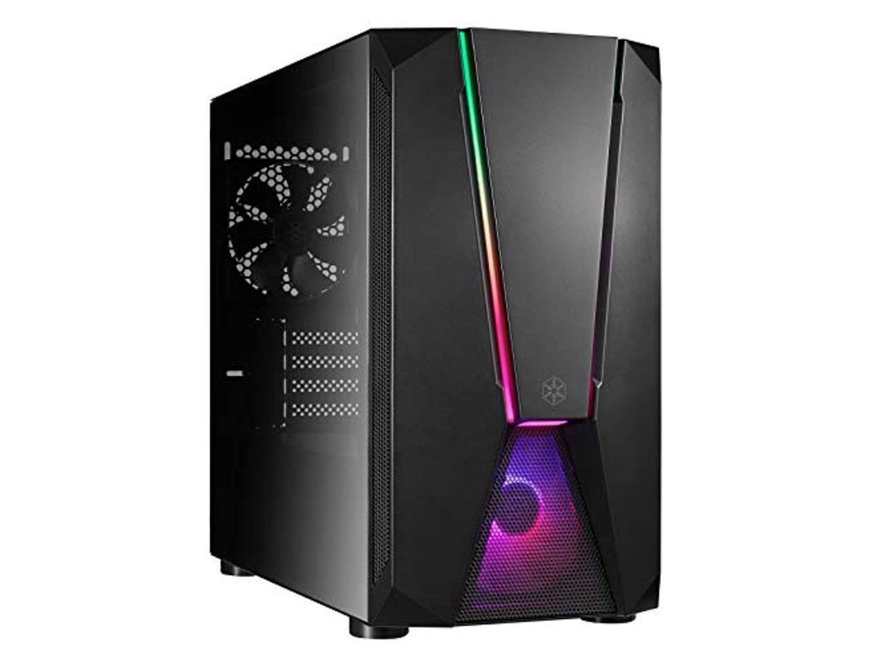 Angle. SilverStone - silverstone technology stylish and distinct tempered glass micro-atx gaming chassis fara v1m pro - Silver.