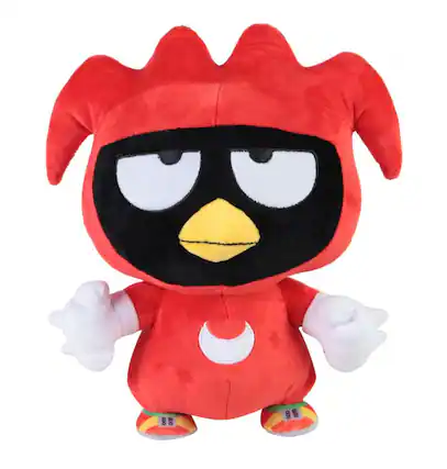 Front. Toynami - Sonic x Sanrio 10" Plush: Knuckles x Badtz-Maru - Red.