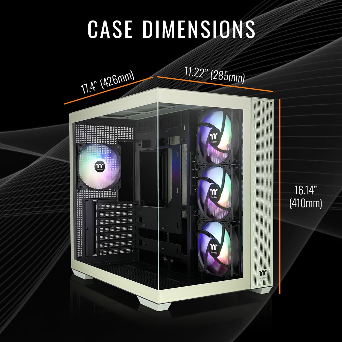 CASE DIMENSIONS
17.4" (426mm)
11.22" (285mm)
16.14" (410mm)