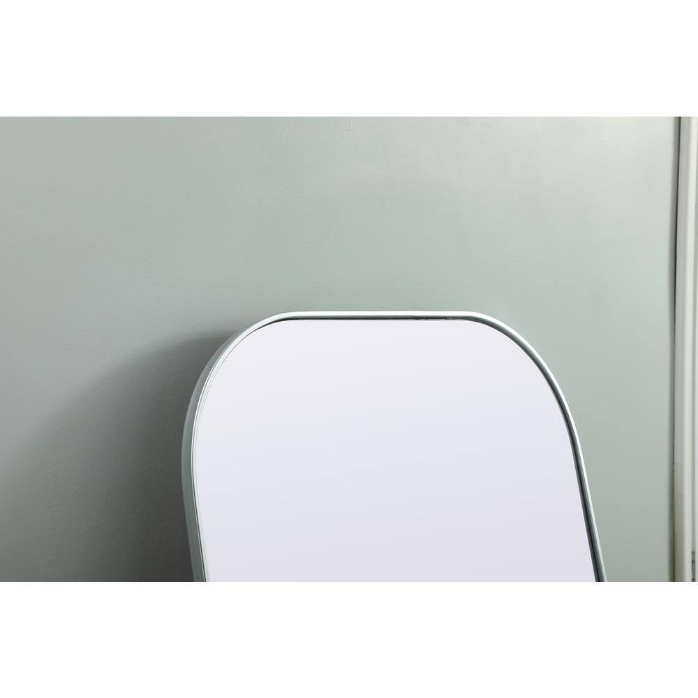 Alt View 3. Elegant Decor - Metal Frame Arch Full Length Mirror 35x66 Inch in Silver - Silver.