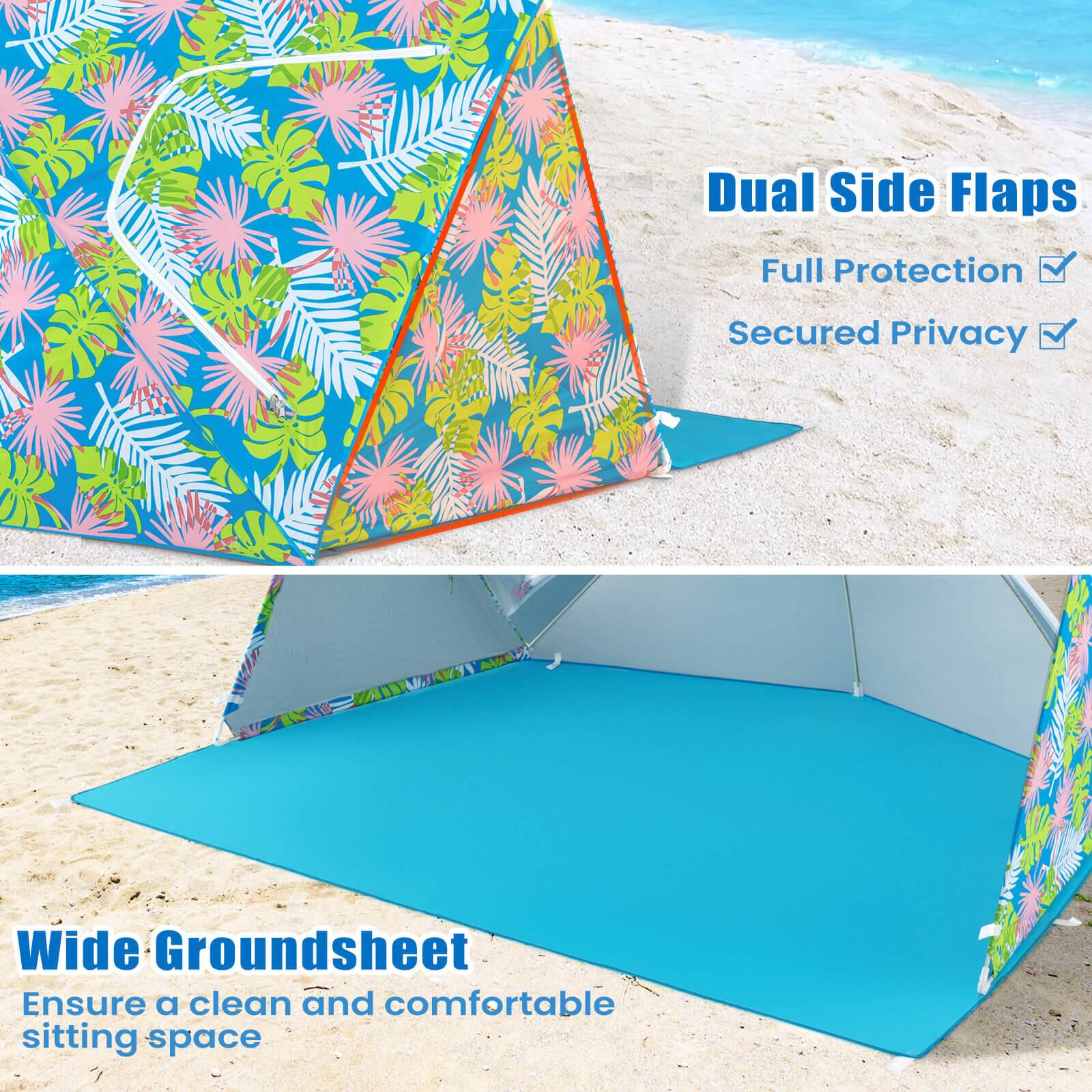 Dual Side Flaps Full Protection Secured Privacy Wide Groundsheet Ensure a clean and comfortable sitting space