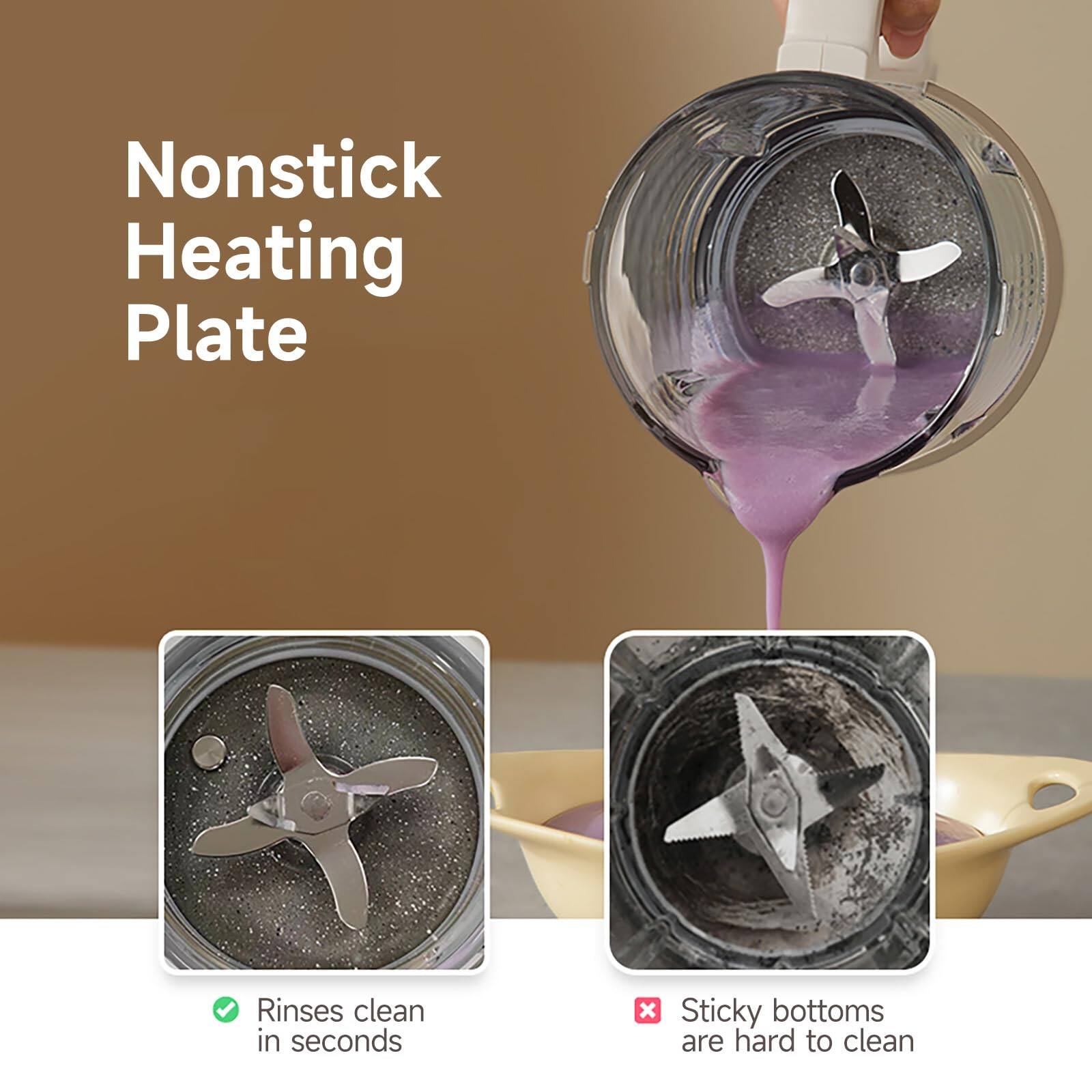 Nonstick Heating Plate

- Rinses clean in seconds
- Sticky bottoms are hard to clean