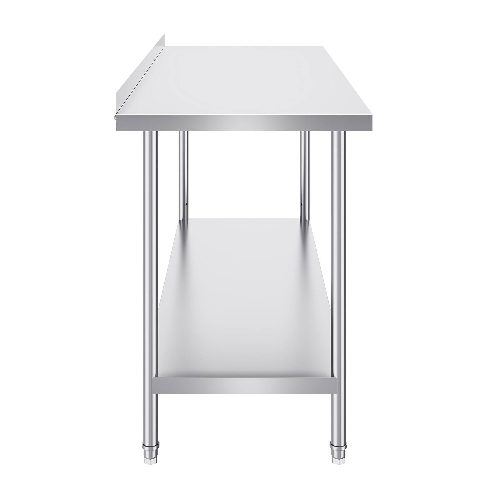 Alt View 5. VEVOR - 24 x 60 x 36 Inch Stainless Steel Work Table, Commercial Food Prep Worktable Heavy Duty Prep Worktable - Sliver.