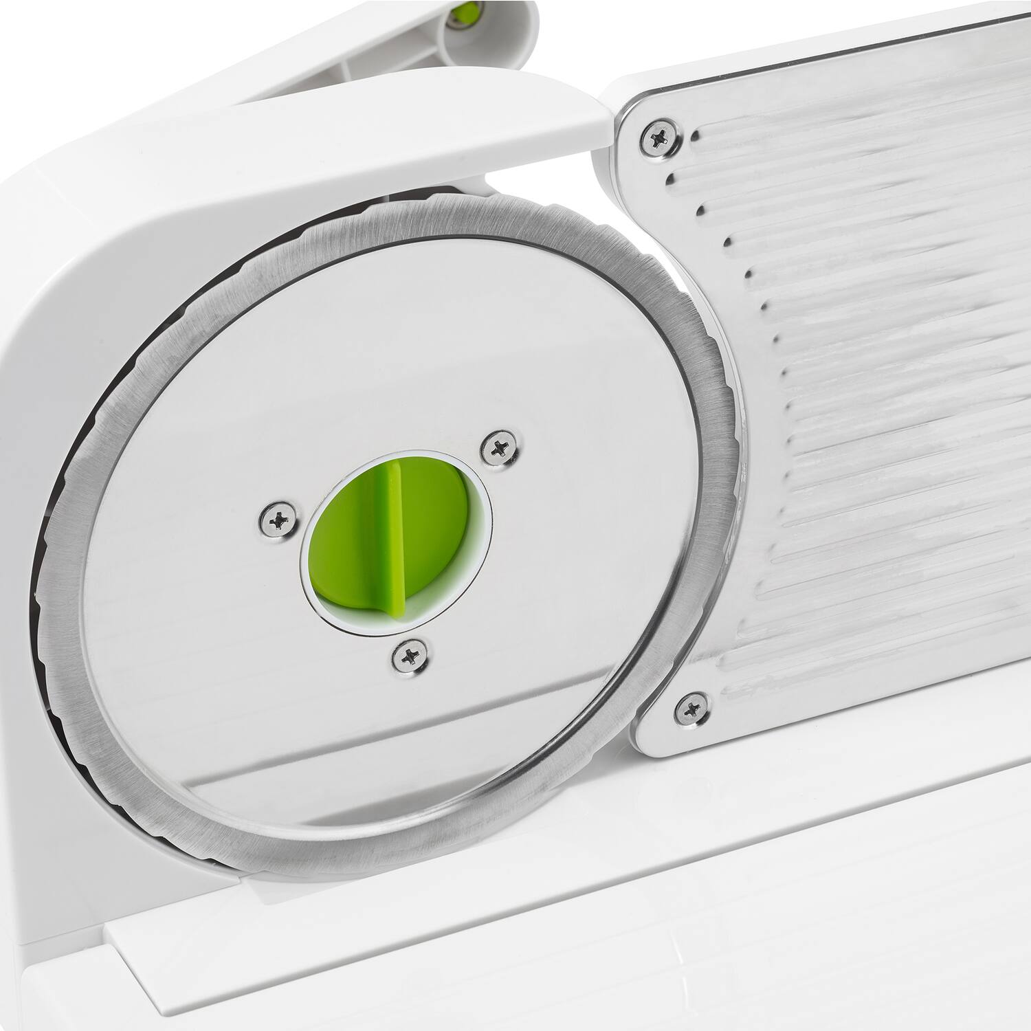 Alt View 5. Starfrit - Deli Slicer 6.5" Stainless Steel Blade - White/Green.