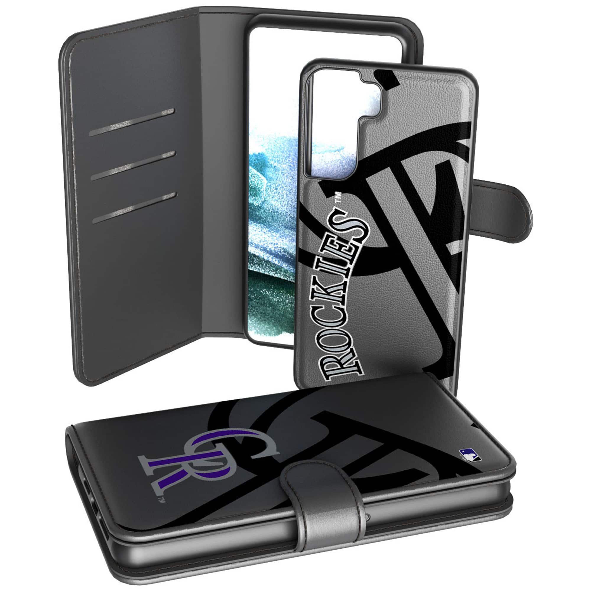 Keyscaper - MLB - Colorado Rockies Samsung Galaxy Mono Tilt Wallet Case - S20 Plus - Multicolor