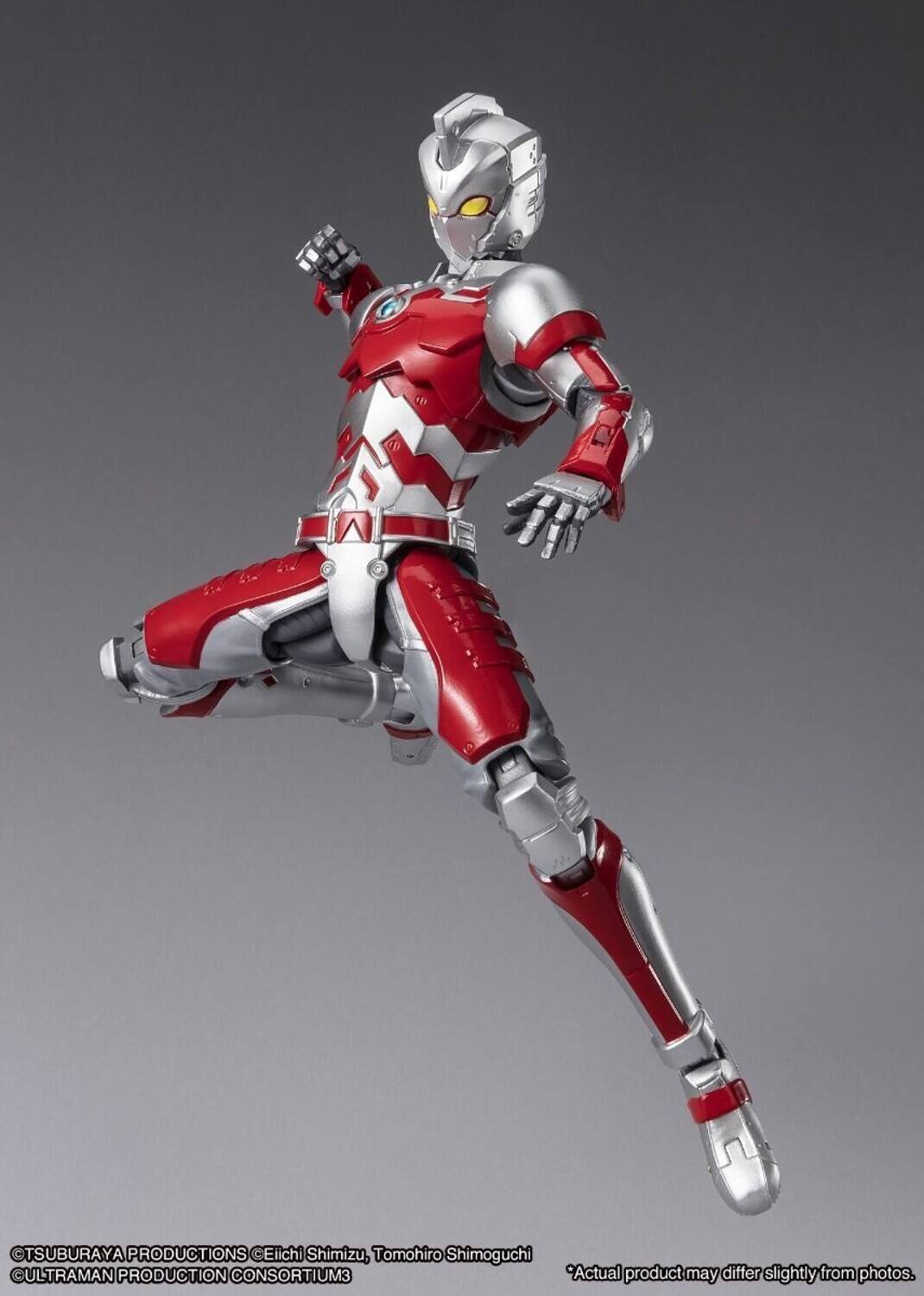 The text on the image is:

"TSUBURAYA PRODUCTIONS Eiichi Shimizu, Tomohiro Shimoguchi ULTRAMAN PRODUCTION CONSORTIUM

Actual product may differ slightly from photos."

The text at the bottom of the image is:

"©TSUBURAYA PRODUCTIONS Eiichi Shimizu, Tomohiro Shimoguchi ULTRAMAN PRODUCTION CONSORTIUM"