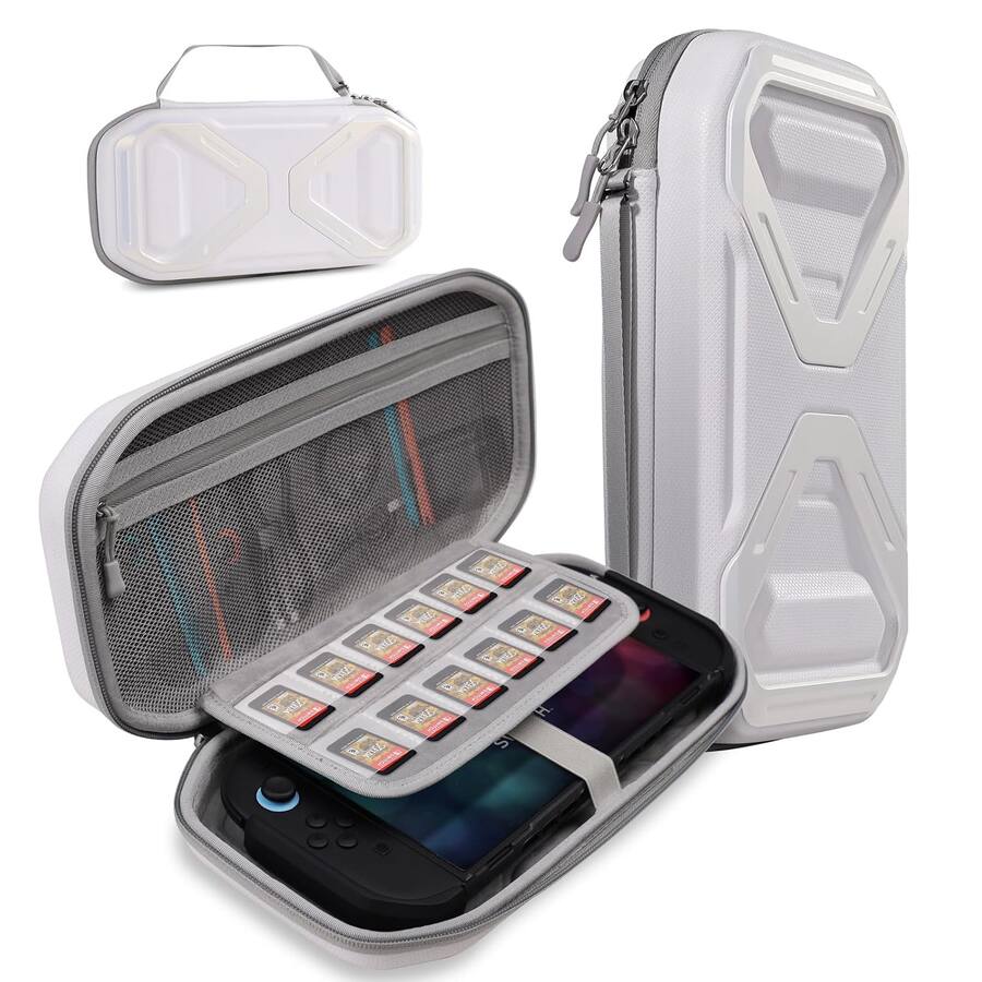 SUPCASE Game Travel Carrying Case for Nintendo Switch White