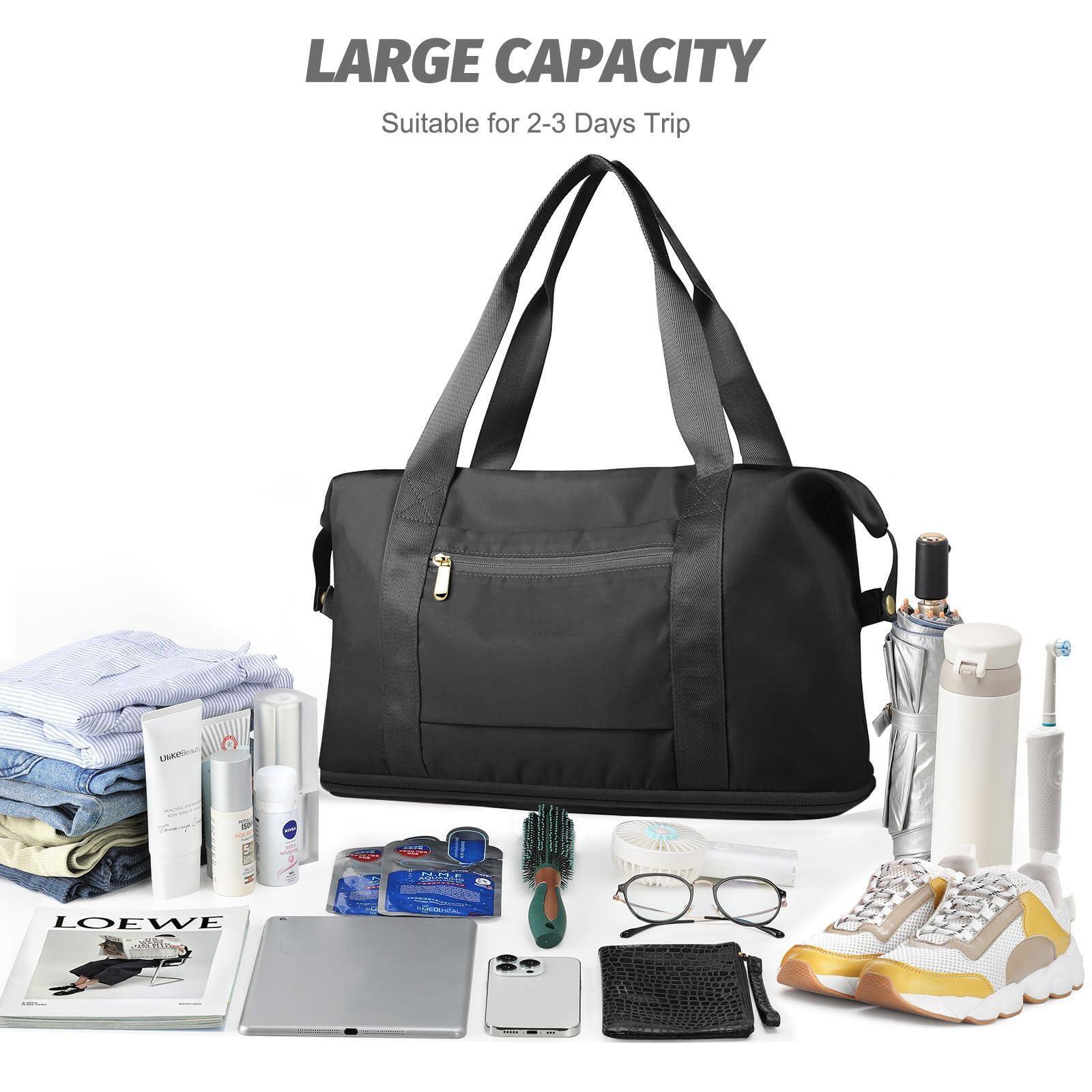 Paradigms Interiors Expandable Travel Duffle Bag For Carry On Tote ...