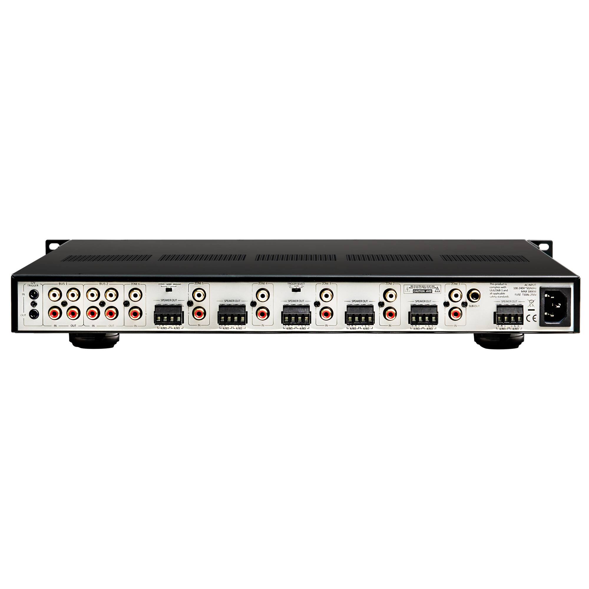 Alt View 2. OSD Audio - OSD Nero MX1250 DSP Matrix 12-Channel Amplifier, 6-Zone Multi-Room Audio System for Whole Home Audio - Black.