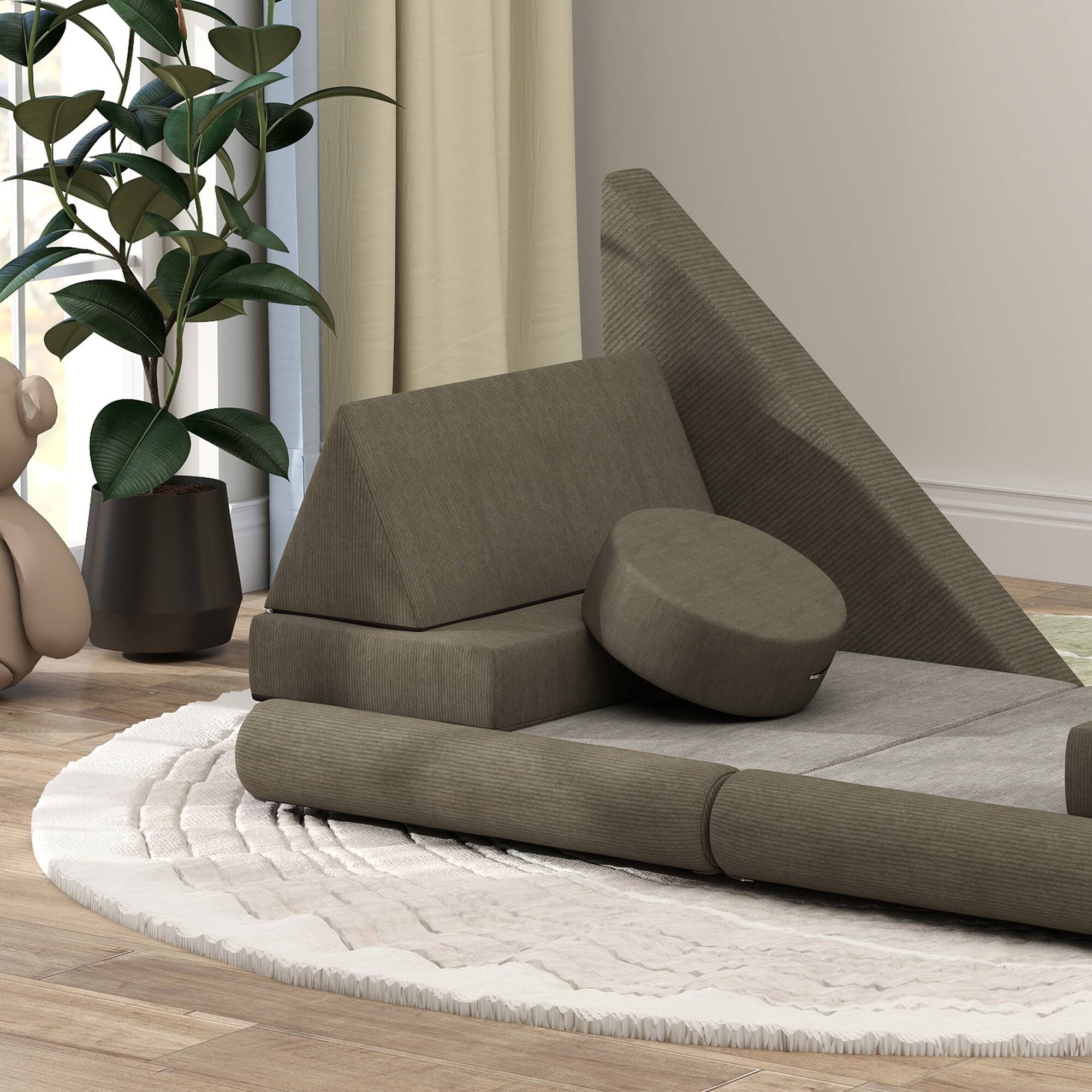 Alt View 5. Qaba - Kids Foam Climbing Blocks, 12 Pieces Climbing Toys, Convertible Soft Play Climbing, Boys & Girls.