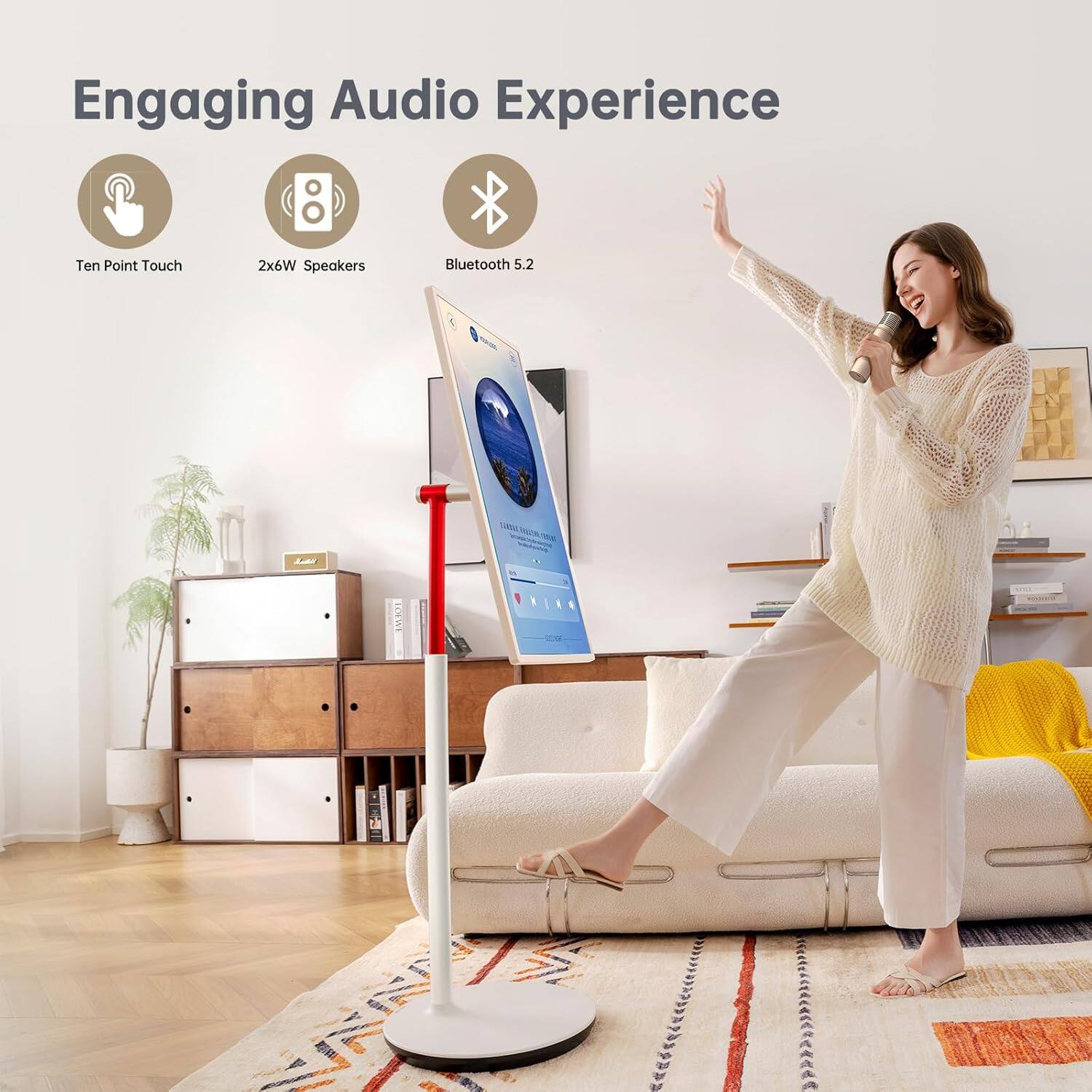 Engaging Audio Experience

- Ten Point Touch
- 2x6W Speakers
- Bluetooth 5.2