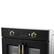 Alt View 5. Forno Appliances - Asti 30" 3.68 Cu. Ft. Electric True Convection Single Wall Oven with French Doors - Black.