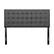 Front. CorLiving - Valencia Square Tufted Upholstered Queen Headboard - Grey.