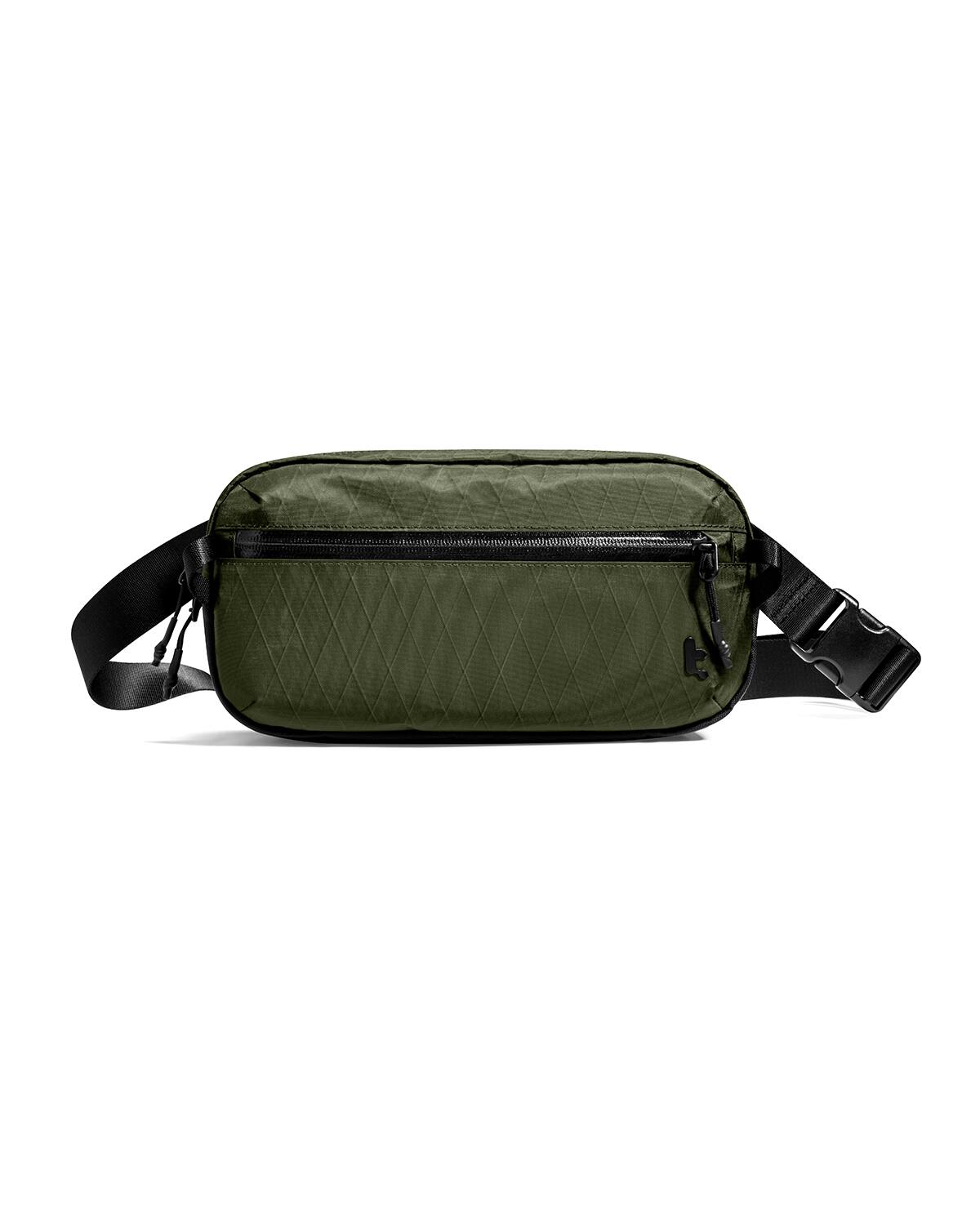Angle. tomtoc - Aviator-T35 3.5L X-Pac Sling Bag with RFID Blocking, Minimalist Crossbody Bag Chest Shoulder Pack for Travel, Everyday - Green.