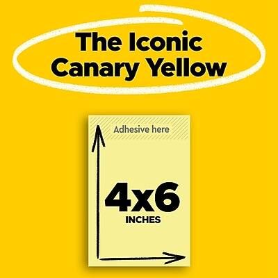 The Iconic Canary Yellow  
Adhesive here  
4x6 inches