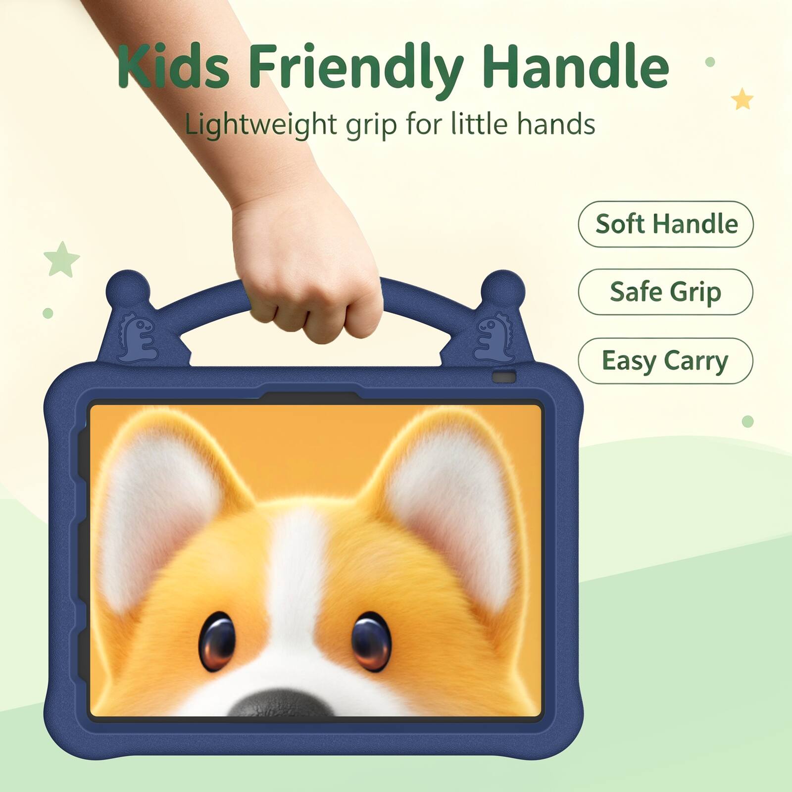 Kids Friendly Handle  
Lightweight grip for little hands  

Soft Handle  
Safe Grip  
Easy Carry