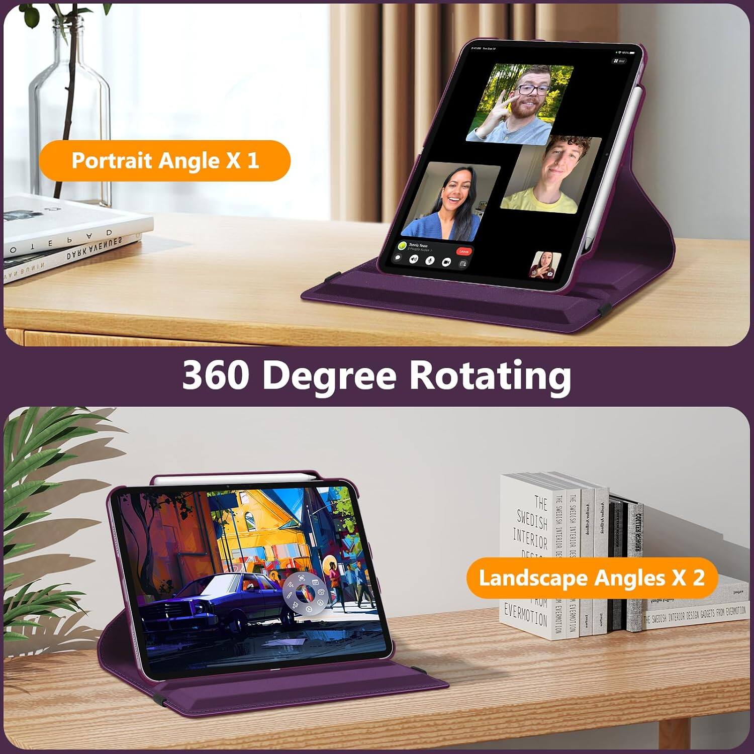 Portrait Angle X 1

360 Degree Rotating

Landscape Angles X 2
