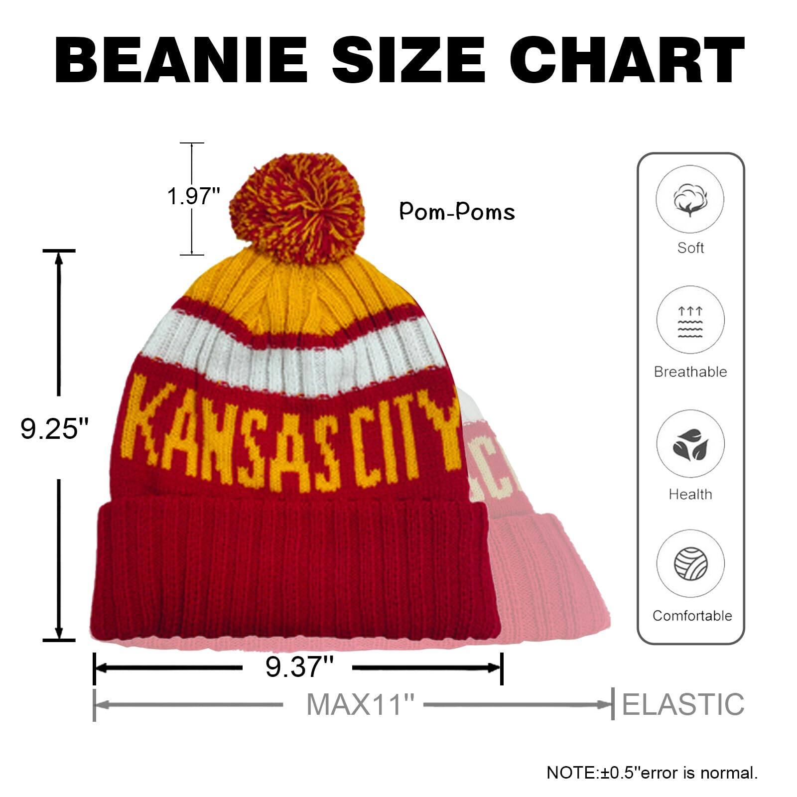 BEANIE SIZE CHART

- Pom-Poms: 1.97"
- Height: 9.25"
- Width: 9.37" MAX 11"
- ELASTIC

Soft
Breathable
Health
Comfortable

NOTE: ±0.5" error is normal.