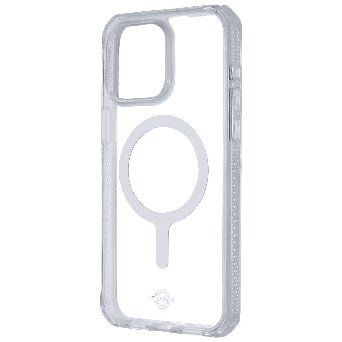 Back. Itskins - Hybrid_R Clear Series Case for MagSafe for iPhone 15 Pro Max - Clear.